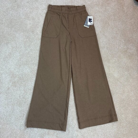 Wit & Wisdom High Waist Patch Pocket Wide Leg Pants‎ in Sandalwood Tan Sz XS NWT - Picture 1 of 7
